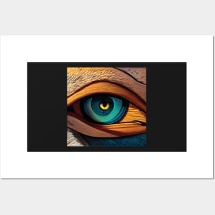 Eagle Eye in Bright Colours Posters and Art